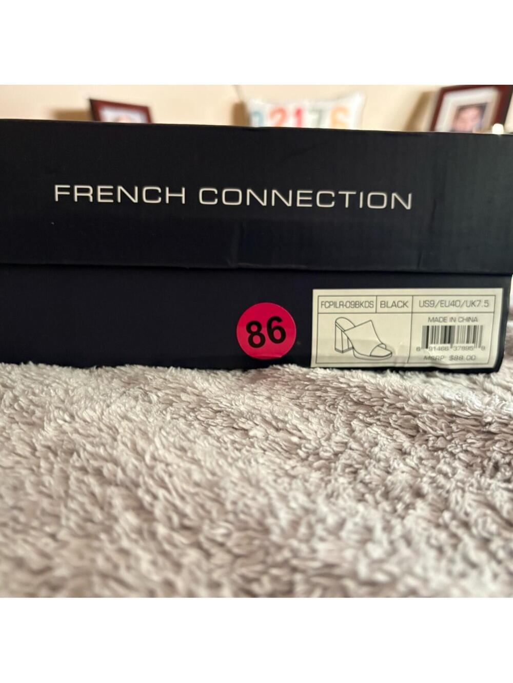 French Connection Black Women's Mules. 4 inch block heel. NWT and still in box. - Picture 4 of 4